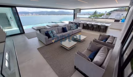 MANSÃO FRENTE  PARA O MAR ,1000 M², 06 DORMITÓRIOS  COM 06 SUITES,  PISCINA BORDA INFINITA- PENINSULA GUARUJA