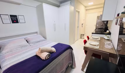 Confortável studio para venda com 1 quarto, sendo 1 suíte, 26m²