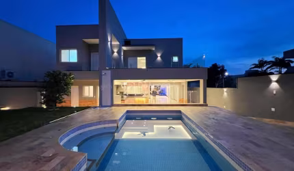 Casa em condomínio fechado com 4 quartos para alugar na Rua das Abélias, 14, Alphaville Dom Pedro, Campinas, 400 m2 por R$ 21.000