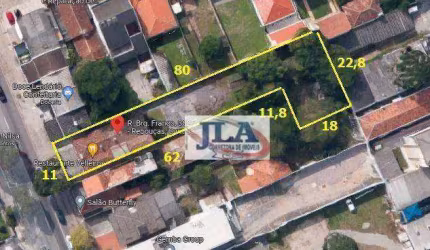 Terreno à venda, 1093 m² por R$ 2.700.000 - Rebouças/Agua Verde - Curitiba/PR