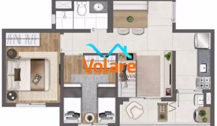 Apartamento à venda em São Paulo-SP, Butantã: 2 quartos, 1 sala, 1 banheiro, 44m² de área!