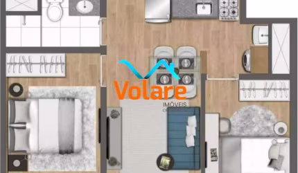 Apartamento à venda em São Paulo-SP, Butantã: 2 quartos, 1 sala, 1 banheiro, 44m² de área!