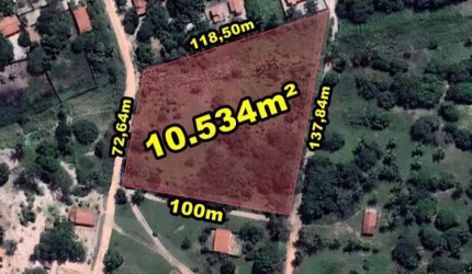VERAS VENDE TERRENO 10.534M² NA CAPONGA - CASCAVEL-CE