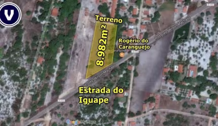 VERAS VENDE TERRENO na frente da Estrada para o Iguape com 8