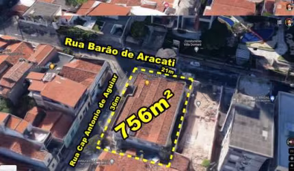 VERAS VENDE TERRENO 756M² NA RUA BARÃO DE ARACATI - ALDEOTA - FORTALEZA - CEARÁ