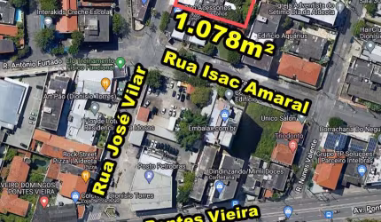 VERAS VENDE TERRENO 1.078m² NA RUA JOSÉ VILAR - BAIRRO DIONÍSIO TORRES - FORTALEZA-CE