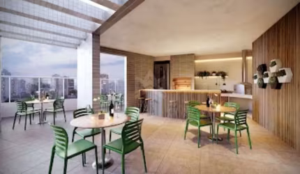 Apartamento na Planta, 02 Dorms à Venda em Santos com Varanda Gourmet .
