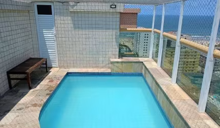 Cobertura Duplex 3 quartos e piscina vista mar à venda na Tupi Praia Grande-SP
