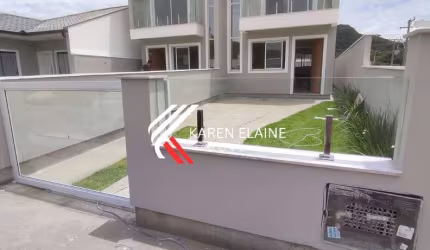 Casa/sobrado novo à venda com 2 suítes e 1 lavabo no Vale Verde na Palhoça