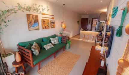 Imóvel de luxo em Imbassaí: Apartamento de 2 quartos com suíte e garagem dupla, 79m² na encantadora Mata de São João-BA!