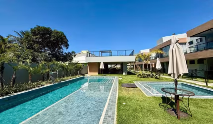 Apartamento garden mobiliado no Adamas Residencial, Costa Esmeralda, Guarajuba, com lazer completo