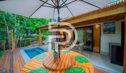 Casa exclusiva no Praia do Castelo, Praia do Forte – acesso à praia, clube completo e piscina priva