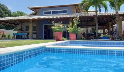 Casa para locação temporada ou  anual em Itacimirim: 4 Quartos, 2 Suítes, 3 Salas - Camaçari-BA - 185m² - Impecável!