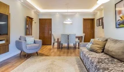 Vende-se luxuoso apartamento 3 quartos com suíte, 2 vagas, lareira, churrasqueira, próximo da encol - 133m² - Bela Vista