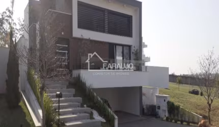 Casa de alto padrão em condomínio no Alphaville Nova Esplanada, Votorantim-SP: 3 quartos, 3 suítes, 3 salas, 4 banheiros, 6 vagas, 264m².