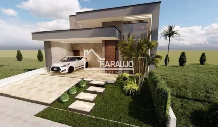 Espetacular casa em condomínio à venda em Sorocaba-SP, no Parque Ibiti Reserva: 3 quartos, 1 suíte, 3 salas, 4 vagas de garagem e 198m² de área
