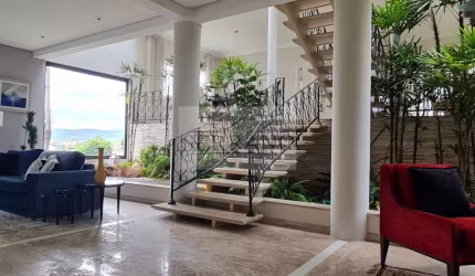 Luxuosa casa em condomínio para locação em Vinhedo-SP, bairro Vista Alegre: 5 quartos, 5 suítes, 5 salas, 8 banheiros, 8 vagas, 900m².