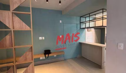 Studio quadra da praia, todo reformado, à venda, 38 m² - Aparecida - Santos/SP