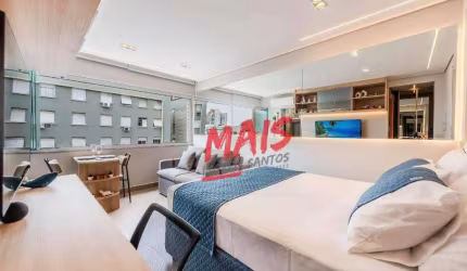 Studio com 1 dormitório, 22 m² - venda  ou aluguel  Embaré - Santos/SP
