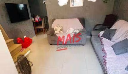Sobrado com 2 dormitórios à venda, 90 m²  - Macuco - Santos/SP