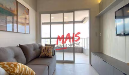NOVO! mobiliado, com lazer, 1 quarto para alugar, 61 m² - Boqueirão - Santos/SP