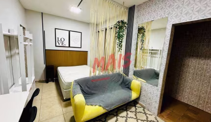 Kitnet mobiliado, próximo a praia, para alugar, no Embaré - Santos/SP