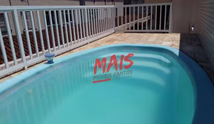 -Sobreposta alta duplex, com piscina e 4 suítes, 240 m² - Pompéia - Santos/SP