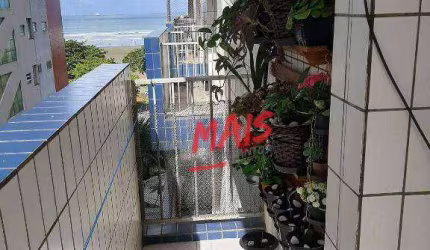 Prédio de frente ao mar, com varanda, 1 dormitório