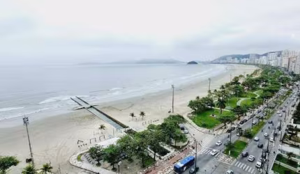 Apartamento 3 dormitórios com vista total do mar - Embaré - Santos