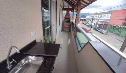 CASA 2 DORMITÓRIOS 1 BANHEIRO SACADA C/CHURRASQUEIRA PRAIA GRANDE CAIÇARA