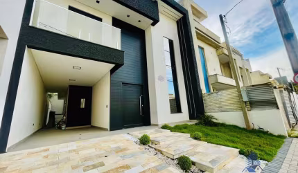 SOBRADO ALTO PADRÃO EM CONDMÍNO FECHADO - VENDE-SE FANTASTICO  SOBRADO ALTO PADRÃO SEME MOBILIADO NOVO EM CONDOMÍNIO FECHADO