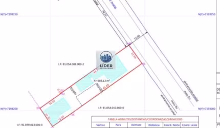 sobrado em condomínio fechado - Mega terreno com guia amarela ZR2, valor abaixo, para a venda, medindo 12m x 54,25m , totalizando 651m², no bairro Abranches por R$600.000