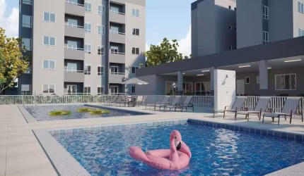 Lançamento no Eusébio! Apartamentos com 46,52m e 49,65m² com 2 quartos e varanda