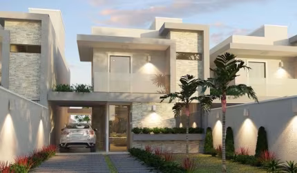 CASAS EM RUA PRIVATIVA NO EUSÉBIO! 180M2, 4 SUÍTES E AMPLO ESPAÇO DE TERRENO.