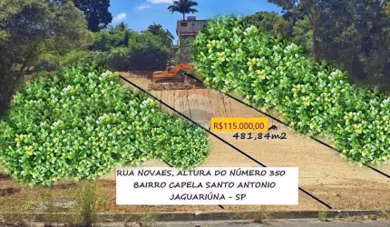 TERRENO 481,84m2 R$101.000,00 - BAIRRO: CAPELAS DE SANTO ANTÔNIO (DIVISA COM O PQ. FLORIANÓPOLIS) - CIDADE: JAGUARIÚNA - ESTADO: SP