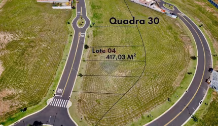 Terreno para venda no Condomínio  Flor D’Aldeia - Aldeia dos Pássaros II - 417,03m²
