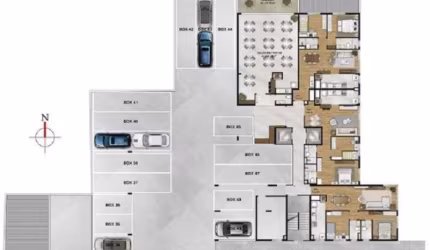 Apartamento para Venda - 66.41m², 2 dormitórios, sendo 1 suites, 2 vagas - Bom J