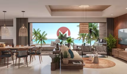 Incrível Apartamento de Alto Padrão em Condomínio Fechado com 150m² à venda | Porto Das Dunas, Aquiraz-CE