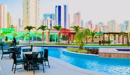 Apartamento porteira fechada com todos os moveis  no GREEN GARDEN próximo ao SHOPPING RIOMAR FORTALEZA com 03 SUÍTES | Papicu, Fortaleza-CE