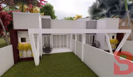 CASA NOVA  COM PISCINA 03 QUARTOS SENDO 01 SUÍTE - 89,92M² DE ÁREA CONSTRUÍDA - 180M² DE TERRENO - BALN. JARDIM DA BARRA.