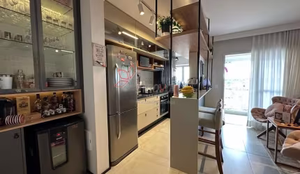 Apartamento mobiliado e decorado Jardim Contorno, Residencial Nova Nação América, Bauru-SP