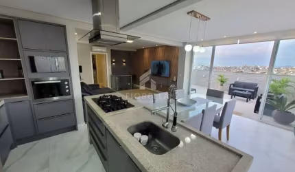 Cobertura duplex de 3 dormitórios, sendo 01 suíte, 100% mobiliada, no bairro Campinas em São José