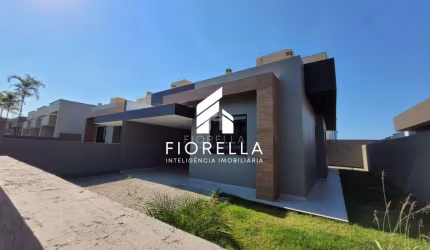 Casa nova à venda, com 100m², 03 dormitórios, sendo 01 suíte, no Sertão do Maruim/São José - SC.
