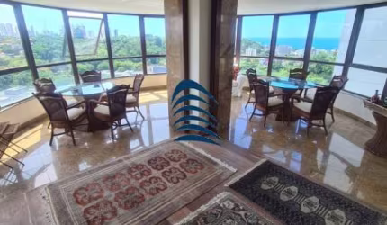 Federação - Alto do São Lazaro   Excelente apartamento 4 suítes com 460 m², nascente, vista mar,