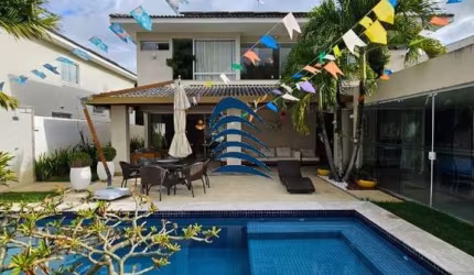 Casa a Venda Alphaville Litoral Norte 1 | CASA | 349,36m² | 4 suítes | PORTEIRA FECHADA | Piscina | Área Gourmet | 4 vagas | Litoral Norte