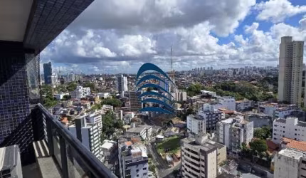 Apartamento 2/4 no Modern &amp; Living Garibaldi, Rio Vermelho, com 2 quartos sendo uma suíte, 02 banheiros, 62m2, andar alto e duas vagas na garagem G1 s