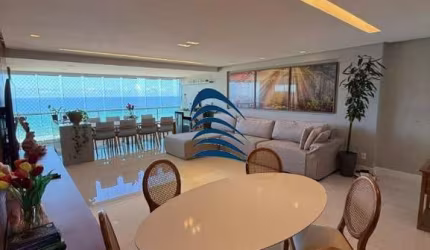 Apartamento à venda com 144m2, 3 suítes e suíte master com closet, lavabo, dependência completa, roupeiro, varanda gourmet integrada à sala, armários em todos os cômodos, nascente, andar alto e deslum