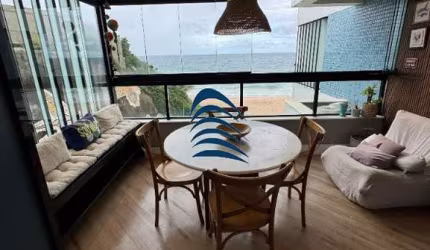 Lindíssimo Quarto e Sala, de 60m², 'Pé na Areia Mar',Semi-mobiliado , no Rio Vermelho