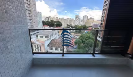Apartamento tipo Studio com 21,60m2 , nascente total, vista livre, piso em porcelanato, novo, nunca habitado. Mobiliado.