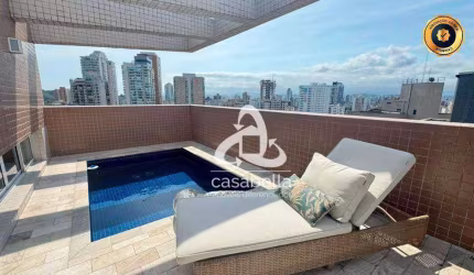 Cobertura com 4 dormitórios à venda, 217 m² por R$ 3.200.000,00 - Ponta da Praia - Santos/SP